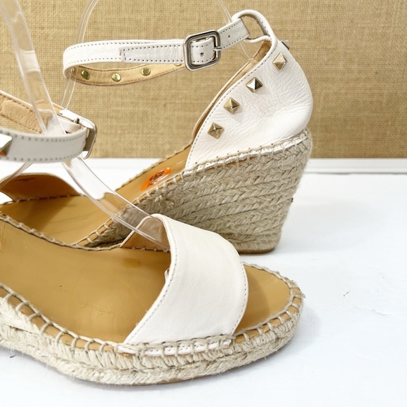 Anthropologie Maypol Ankle Strap Studded Leather Espadrille Sandals Size 9.5 - Picture 5 of 10